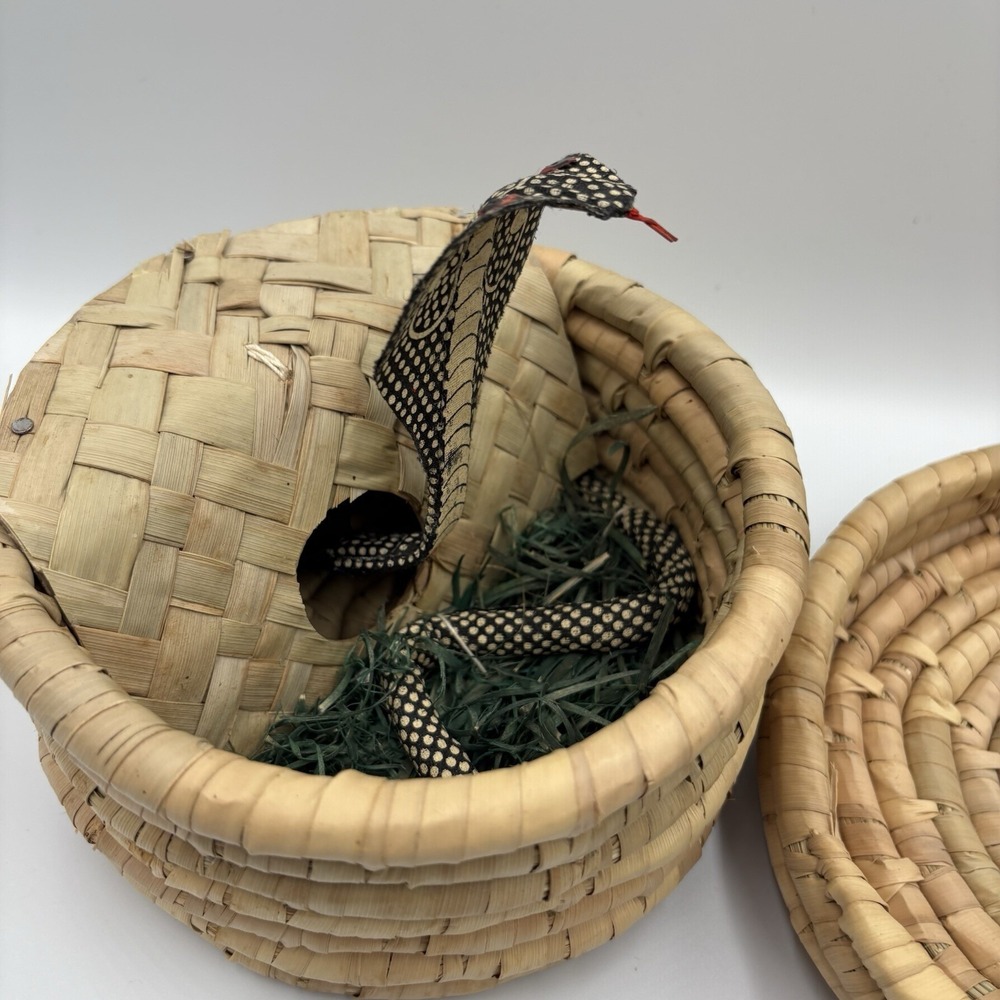 Vintage Wooden Pop-Up Snake Charmer Snake In A Box Cobra - Picture 2 of 10